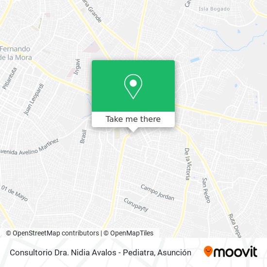 Consultorio Dra. Nidia Avalos - Pediatra map