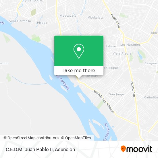Mapa de C.E.D.M. Juan Pablo II
