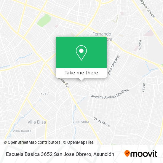 Escuela Basica 3652 San Jose Obrero map