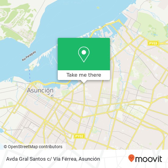Avda Gral Santos c/ Vía Férrea map