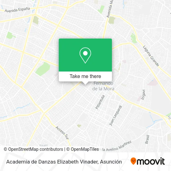 Mapa de Academia de Danzas Elizabeth Vinader
