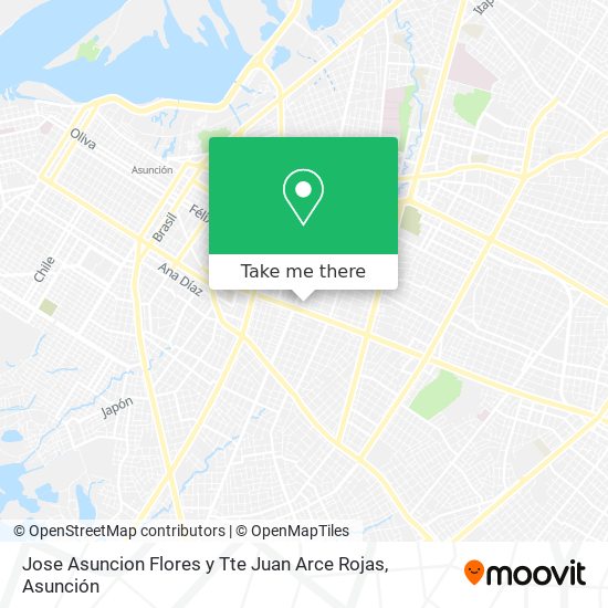 Mapa de Jose Asuncion Flores y Tte Juan Arce Rojas