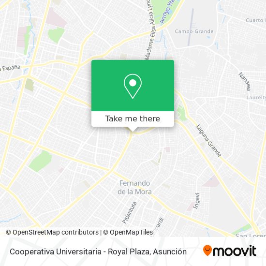 Cooperativa Universitaria - Royal Plaza map