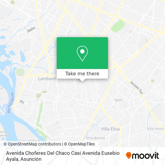 Mapa de Avenida Choferes Del Chaco Casi Avenida Eusebio Ayala
