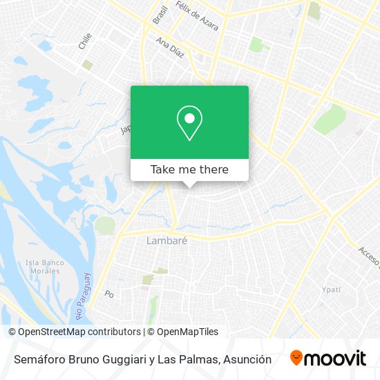 Mapa de Semáforo Bruno Guggiari y Las Palmas