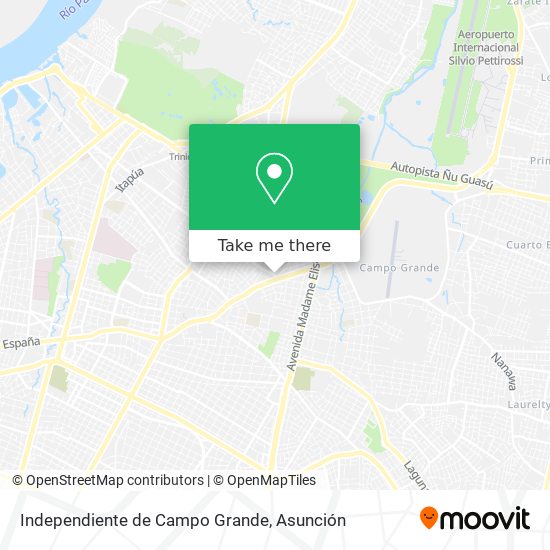 Independiente de Campo Grande map