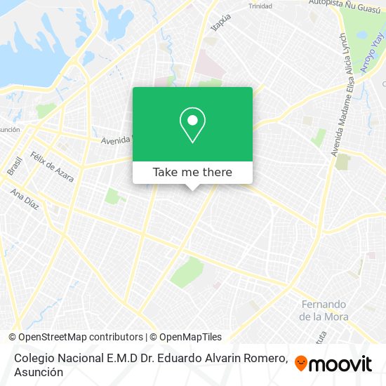 Mapa de Colegio Nacional E.M.D Dr. Eduardo Alvarin Romero