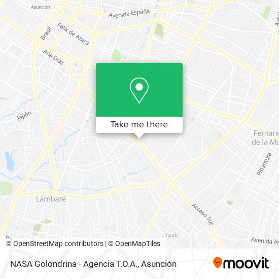 NASA Golondrina - Agencia T.O.A. map