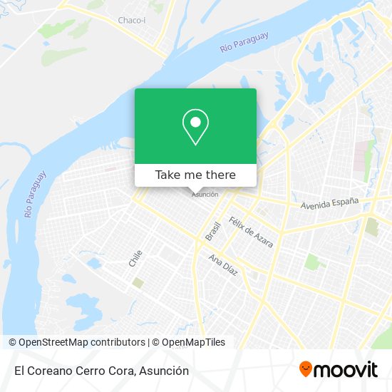 Mapa de El Coreano Cerro Cora