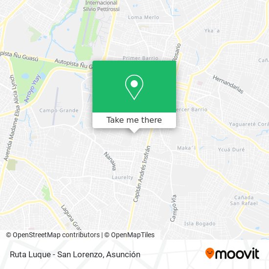 Mapa de Ruta Luque - San Lorenzo