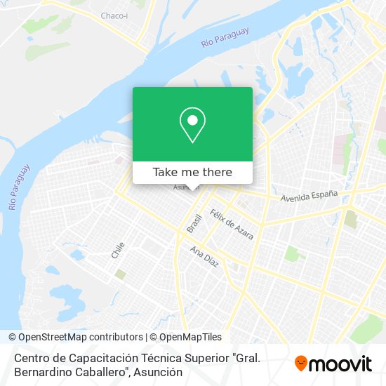 Mapa de Centro de Capacitación Técnica Superior "Gral. Bernardino Caballero"