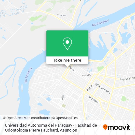 Mapa de Universidad Autónoma del Paraguay - Facultad de Odontología Pierre Fauchard