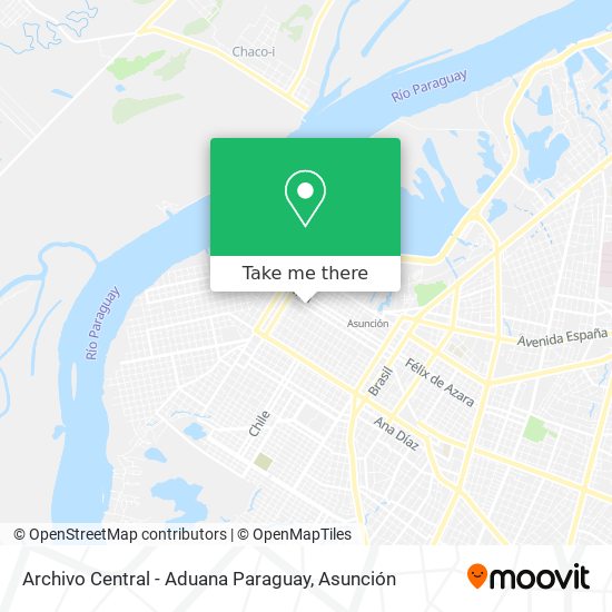 Archivo Central - Aduana Paraguay map