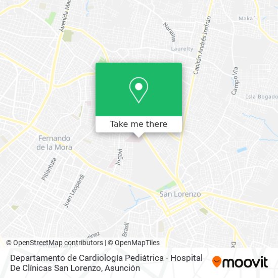 Departamento de Cardiología Pediátrica - Hospital De Clínicas San Lorenzo map