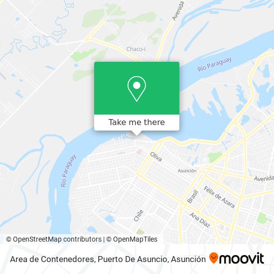 Mapa de Area de Contenedores, Puerto De Asuncio
