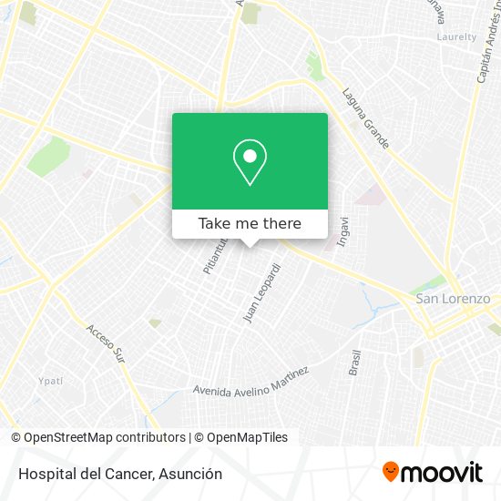Mapa de Hospital del Cancer