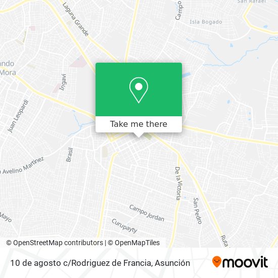 10 de agosto c / Rodriguez de Francia map