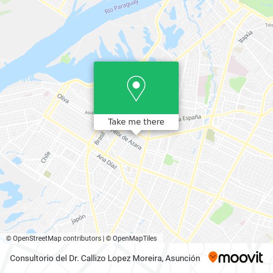 Consultorio del Dr. Callizo Lopez Moreira map
