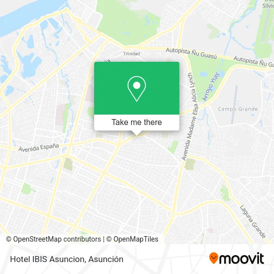 Hotel IBIS Asuncion map