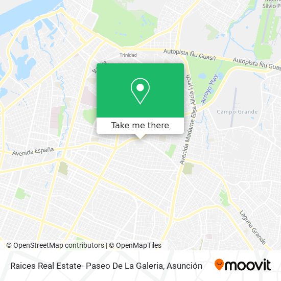 Mapa de Raices Real Estate- Paseo De La Galeria