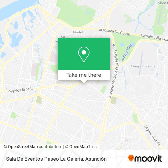 Mapa de Sala De Eventos Paseo La Galería