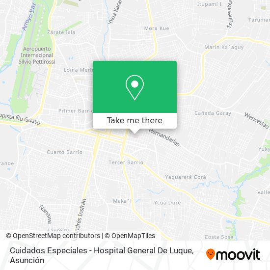 Mapa de Cuidados Especiales - Hospital General De Luque