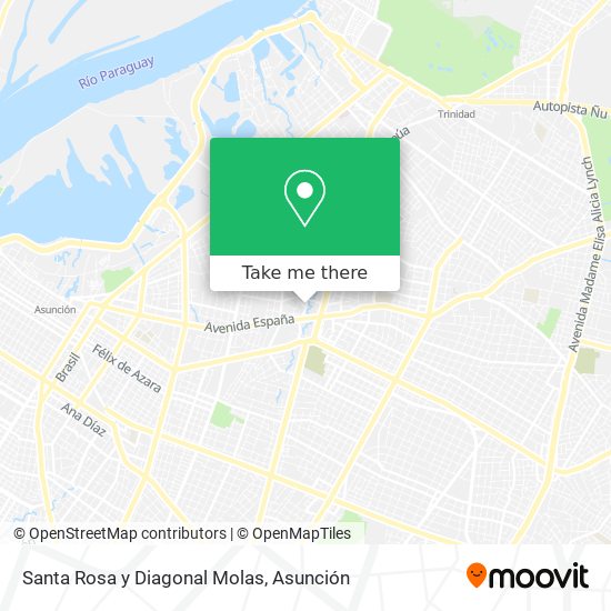 Mapa de Santa Rosa y Diagonal Molas