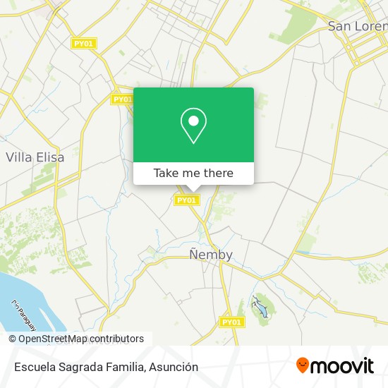 Mapa de Escuela Sagrada Familia