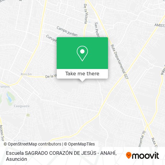 Mapa de Escuela SAGRADO CORAZÓN DE JESÚS - ANAHÍ