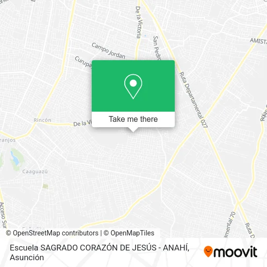 Escuela SAGRADO CORAZÓN DE JESÚS - ANAHÍ map