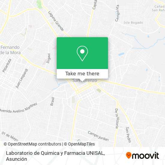 Laboratorio de Quimica y Farmacia UNISAL map