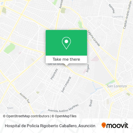 Hospital de Policía Rigoberto Caballero map