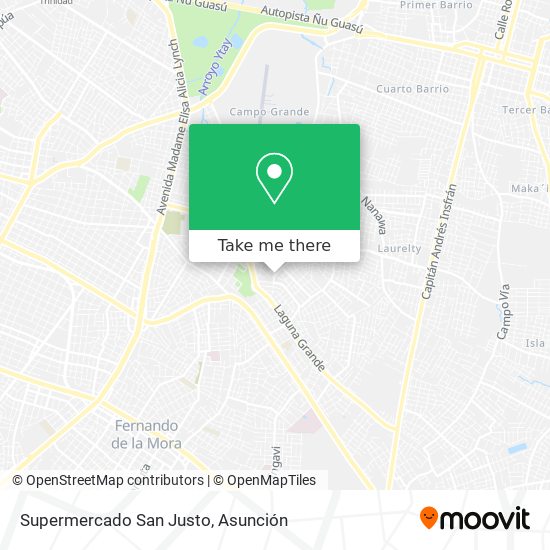 Mapa de Supermercado San Justo