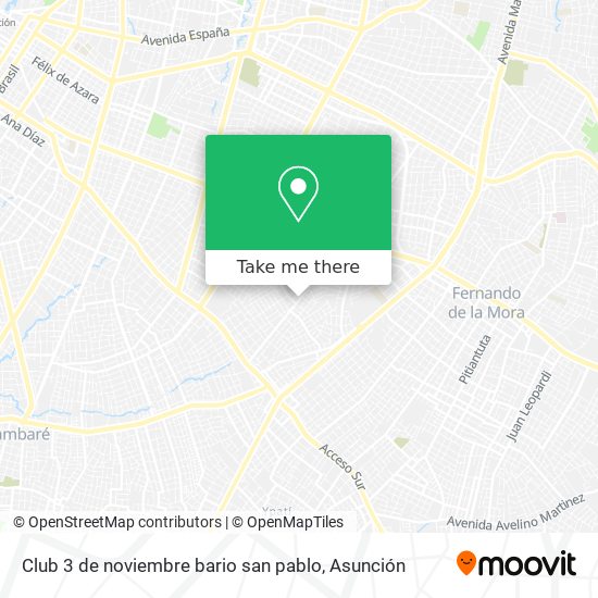 Club 3 de noviembre bario san pablo map