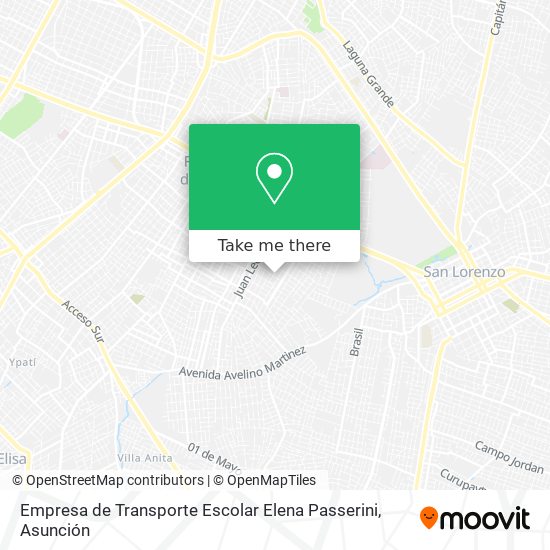 Mapa de Empresa de Transporte Escolar Elena Passerini