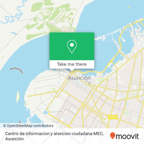 Mapa de Centro de informacion y atencion ciudadana-MEC