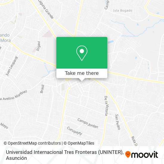 Universidad Internacional Tres Fronteras (UNINTER) map