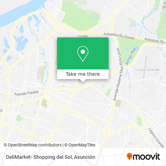 Mapa de DeliMarket- Shopping del Sol
