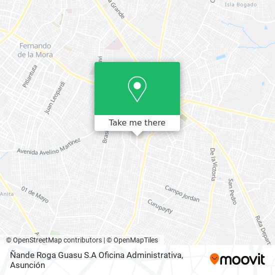 Mapa de Ñande Roga Guasu S.A Oficina Administrativa