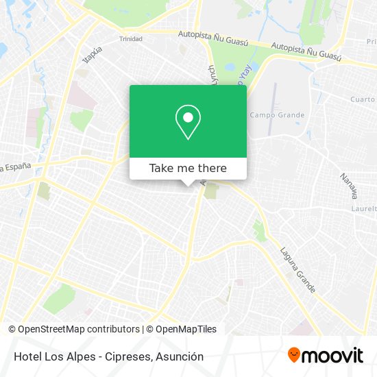 Hotel Los Alpes - Cipreses map