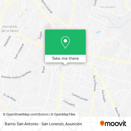 Barrio San Antonio - San Lorenzo map