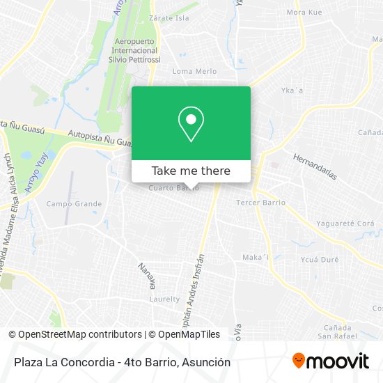 Mapa de Plaza La Concordia - 4to Barrio