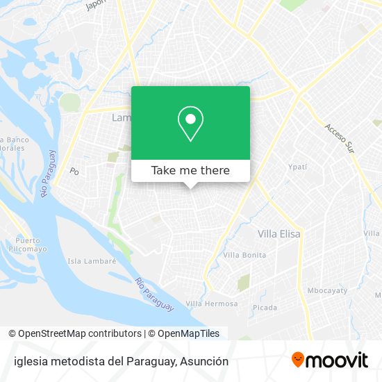 iglesia metodista del Paraguay map