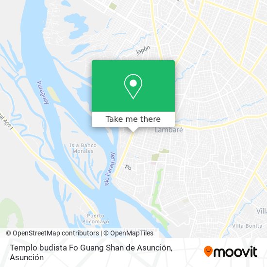 Mapa de Templo budista Fo Guang Shan de Asunción