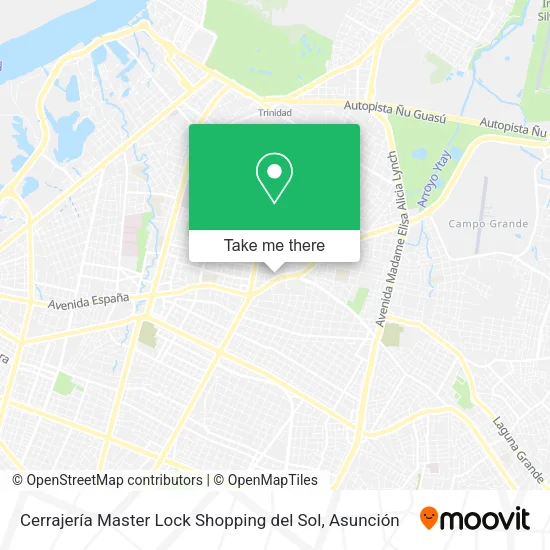 Cerrajería Master Lock Shopping del Sol map