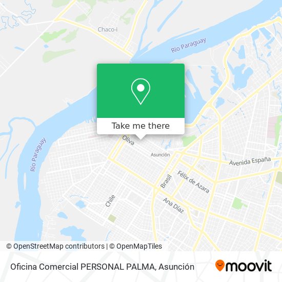 Oficina Comercial PERSONAL PALMA map