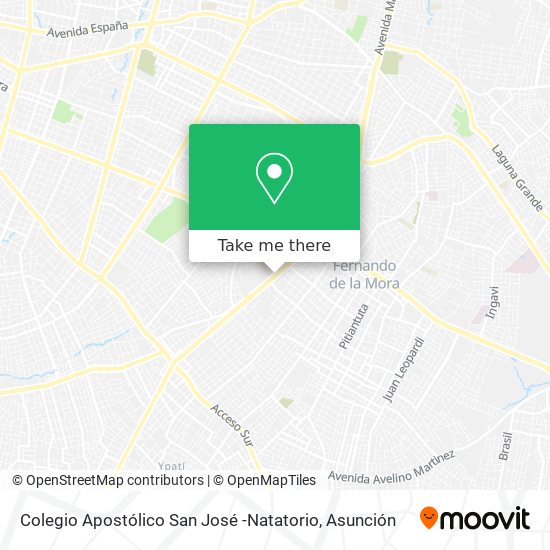 Colegio Apostólico San José -Natatorio map
