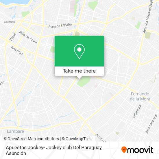 Apuestas Jockey- Jockey club Del Paraguay map