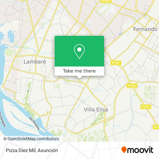 Pizza Diez Mil map