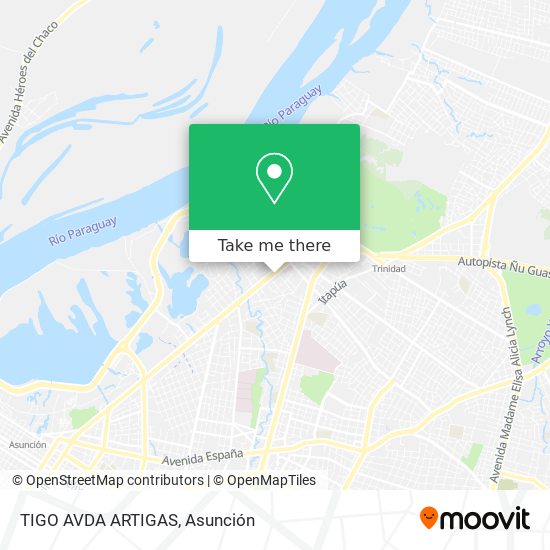 TIGO AVDA ARTIGAS map